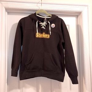 Vintage Pittsburgh Steelers Black Gold pullover Sweatshirt Women size XXS
